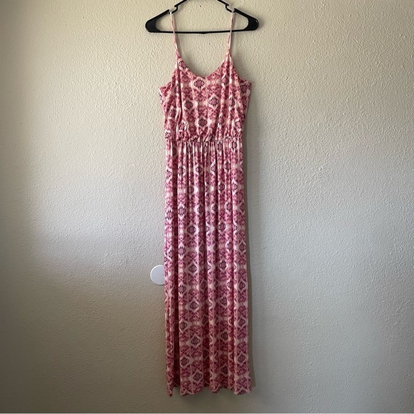 Lush Printed Maxi Dress Women’s S Blush Boho Stretch Comfort Beach Vibes Resort - Picture 1 of 9
